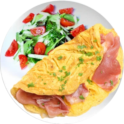 Омлет с ветчиной и сыром